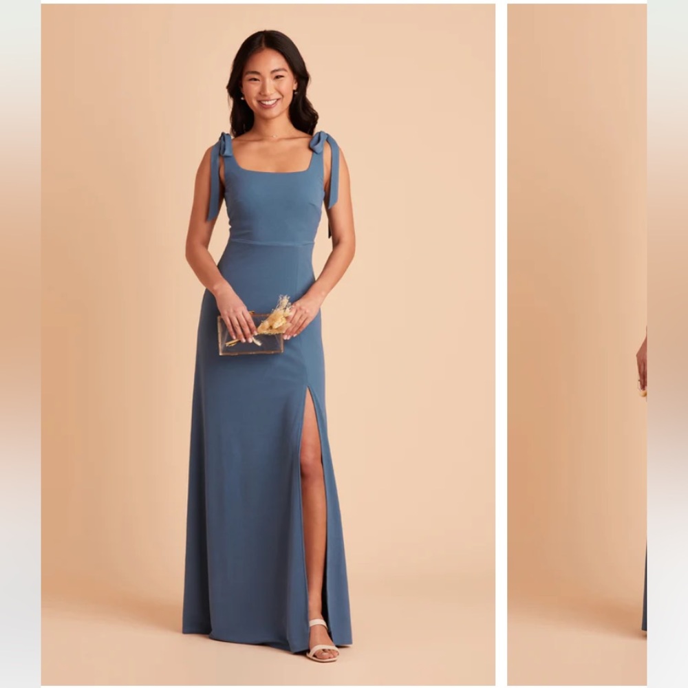 New NWT Birdy Grey “Alex” Convertible Crepe Gown Maxi Dress Twilight Sleeveless - Picture 10 of 13